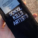 جوراب ساق بلند school kills artists 2