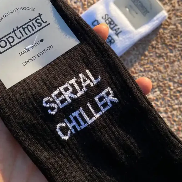 جوراب ساق بلند serial chiller مشکی 2